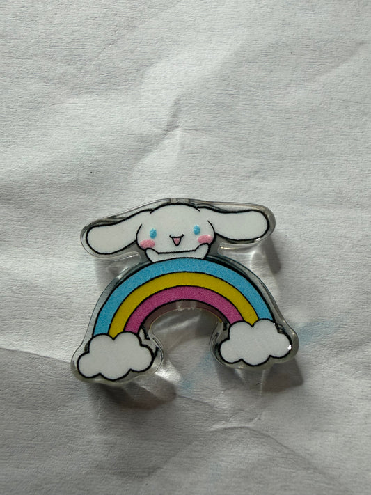 Acrylic focal cinna rainbow
