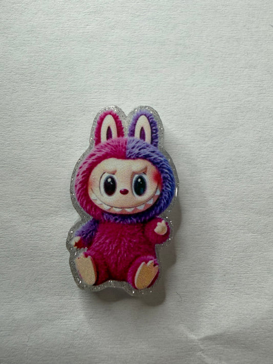 Acrylic focal Labubu pink and purple