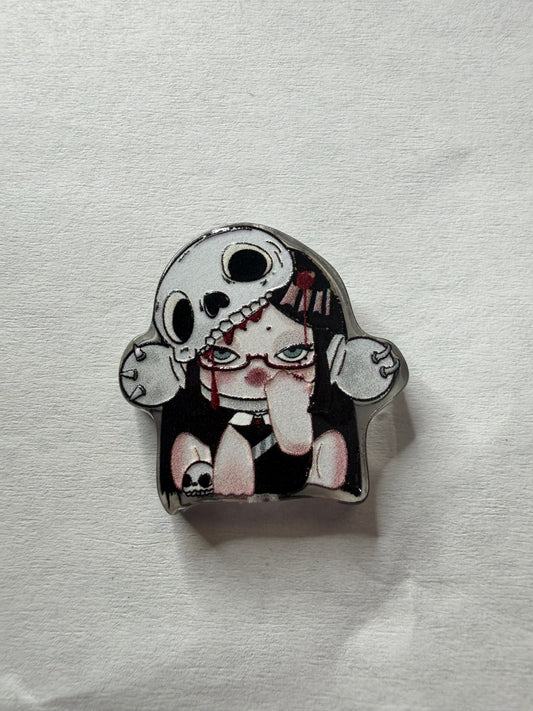 Acrylic Focal so with skull hat