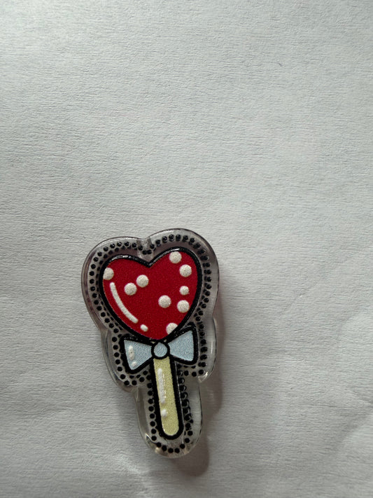 Acrylic Focal Heart lollipop