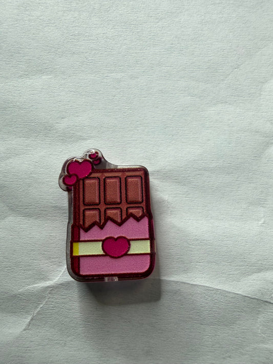 Acrylic Focal Chocolate with heart