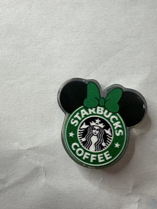 Acrylic Focal Starbucks green mouse head