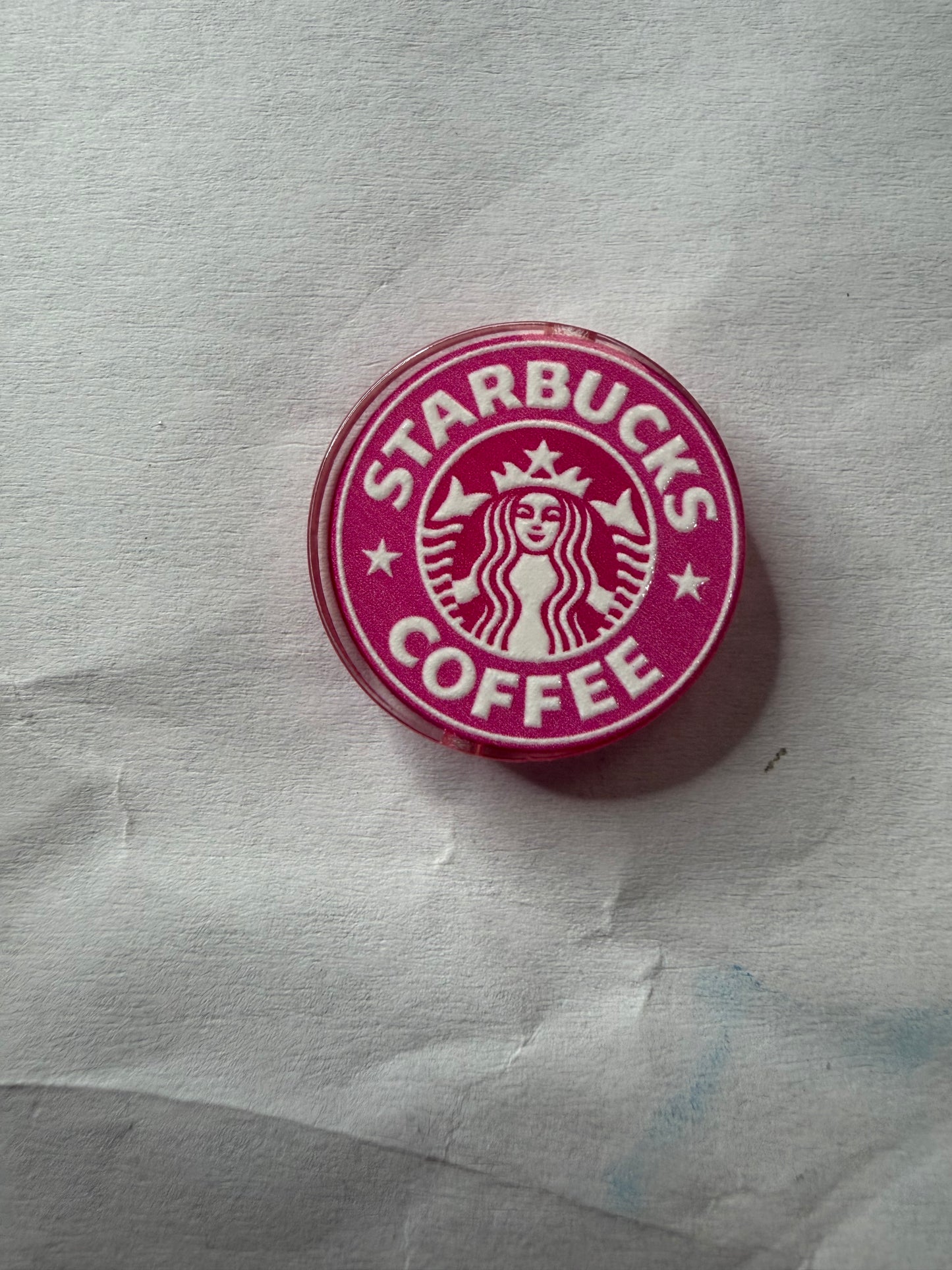 Acrylic Focal Pink Starbucks circle