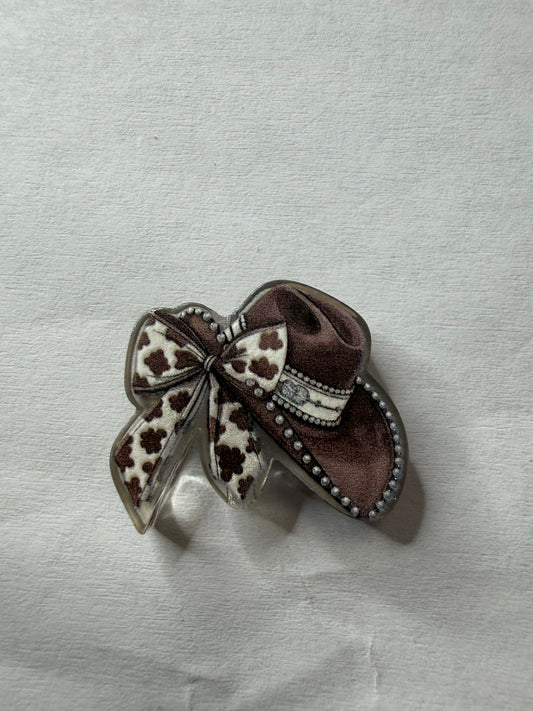 Acrylic Focal Western cow boy hat
