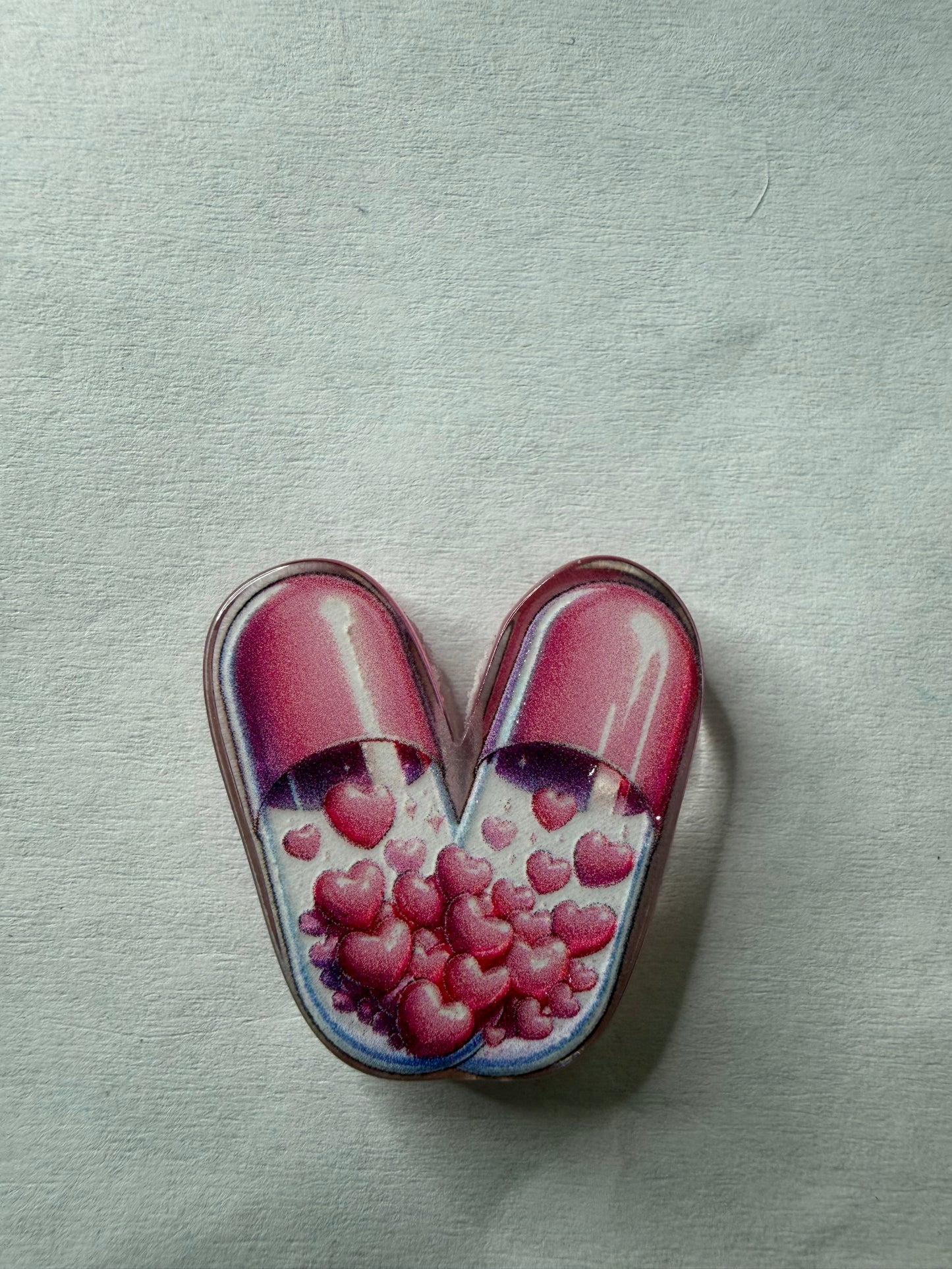 Acrylic Focal Medical pills with hearts
