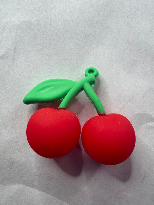 Pen topper silicone cherry