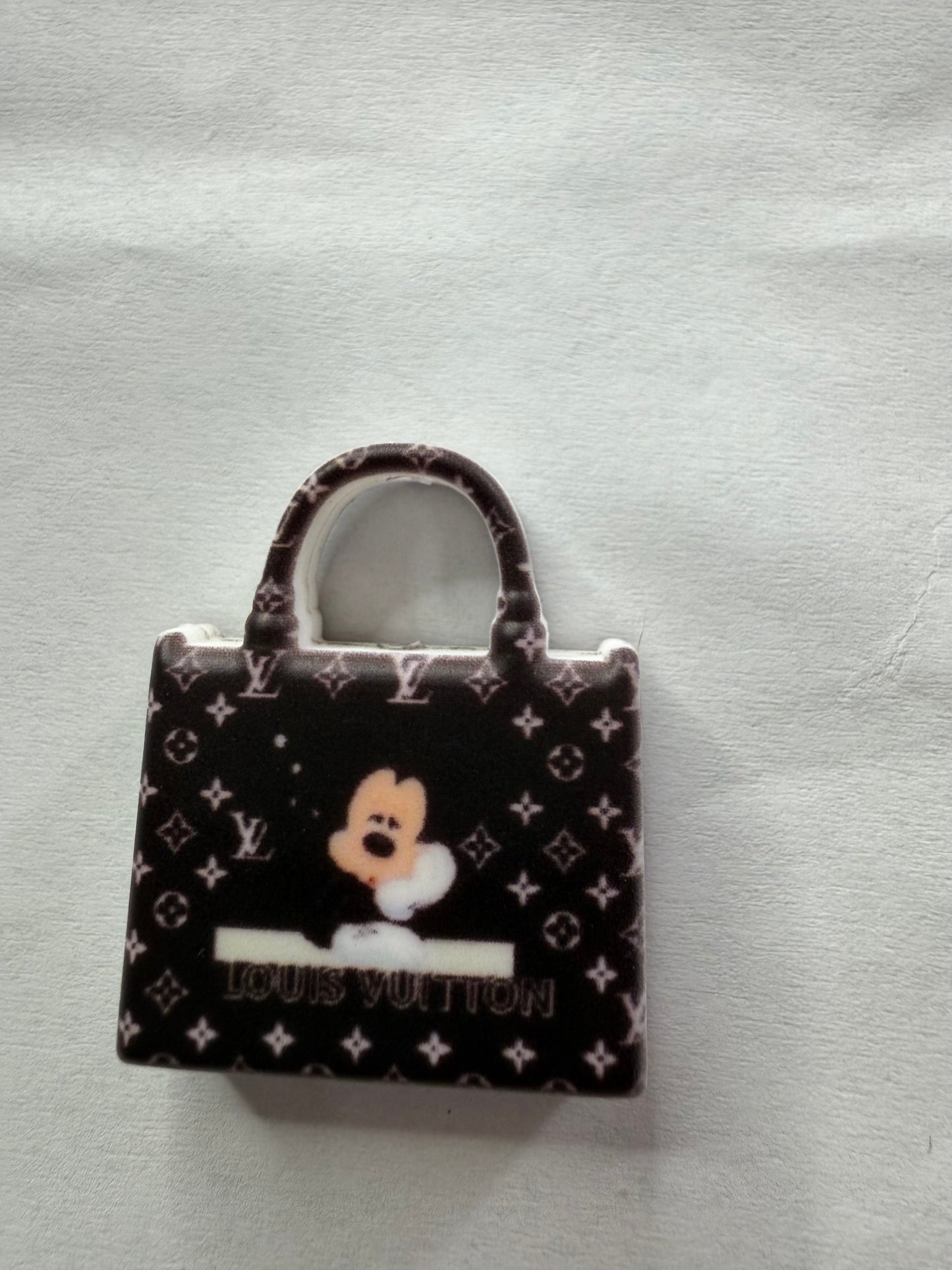Focal 2d black lv Mickey purse