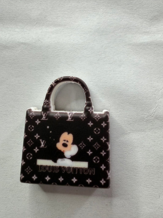 Focal 2d black lv Mickey purse