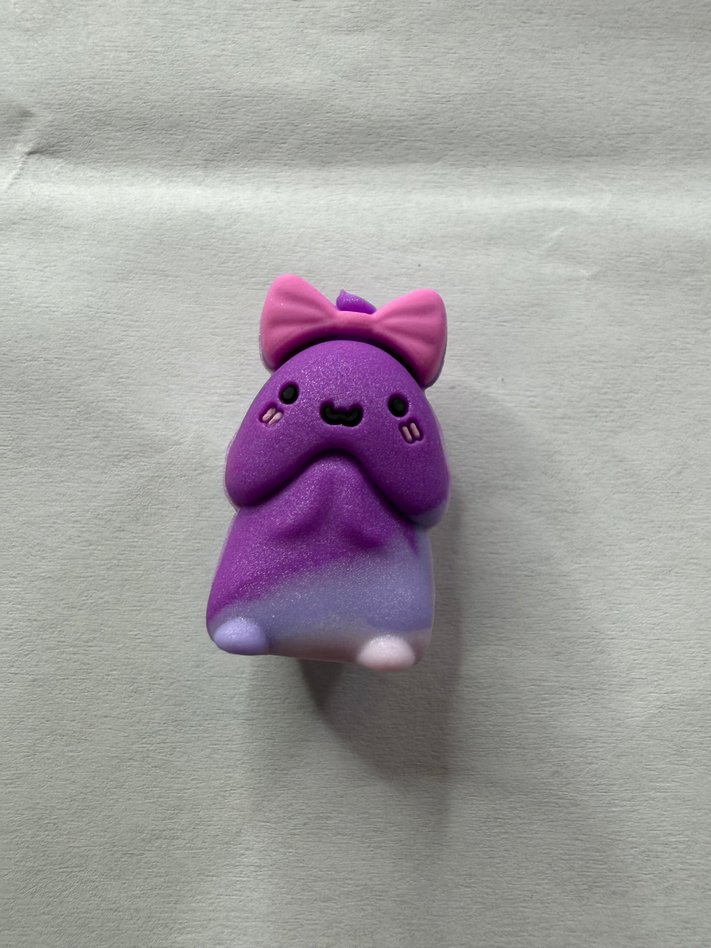 Focal 3d mini ding dong glitter purple tie dye with bow