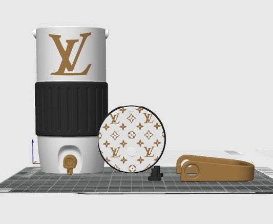 3d printed can holder Lv gold