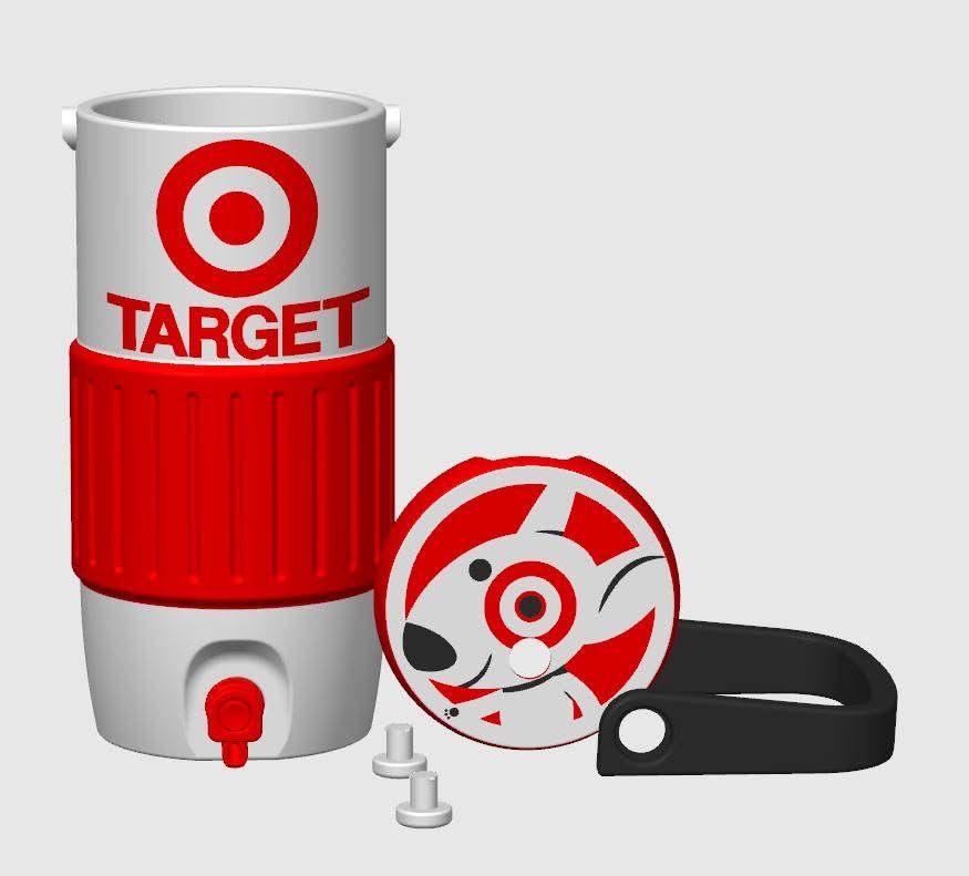 3d printed can holder target theme