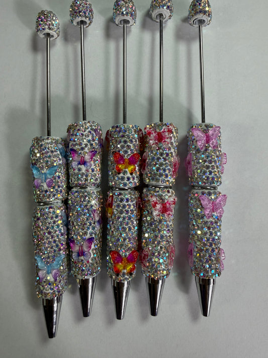 Beadable pens just the pen Rhinestone butterfly mystery