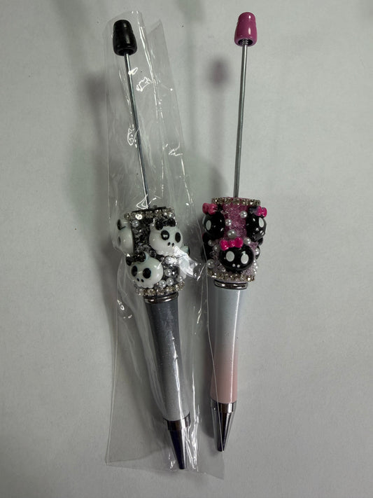 Beadable pens just the pen Half done skull