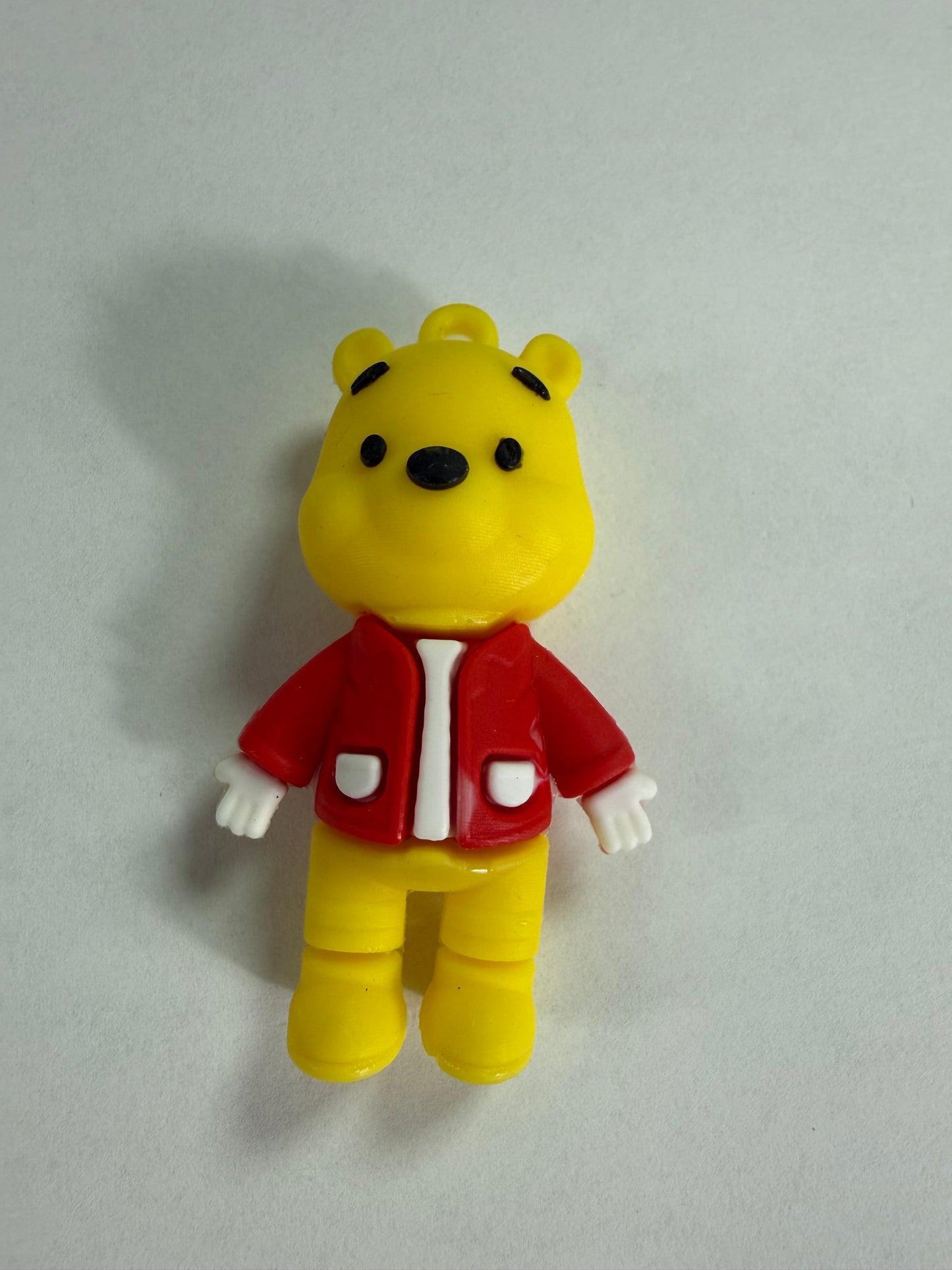 Pen topper silicone  Pooh full body red coat