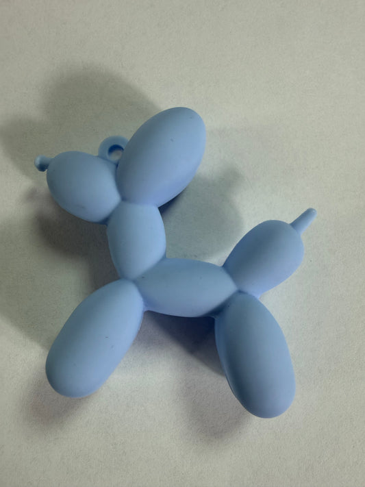 Pen topper silicone Balloon dog blue