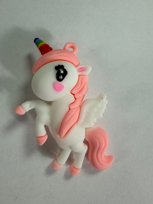 Pen topper silicone  Pink unicorn