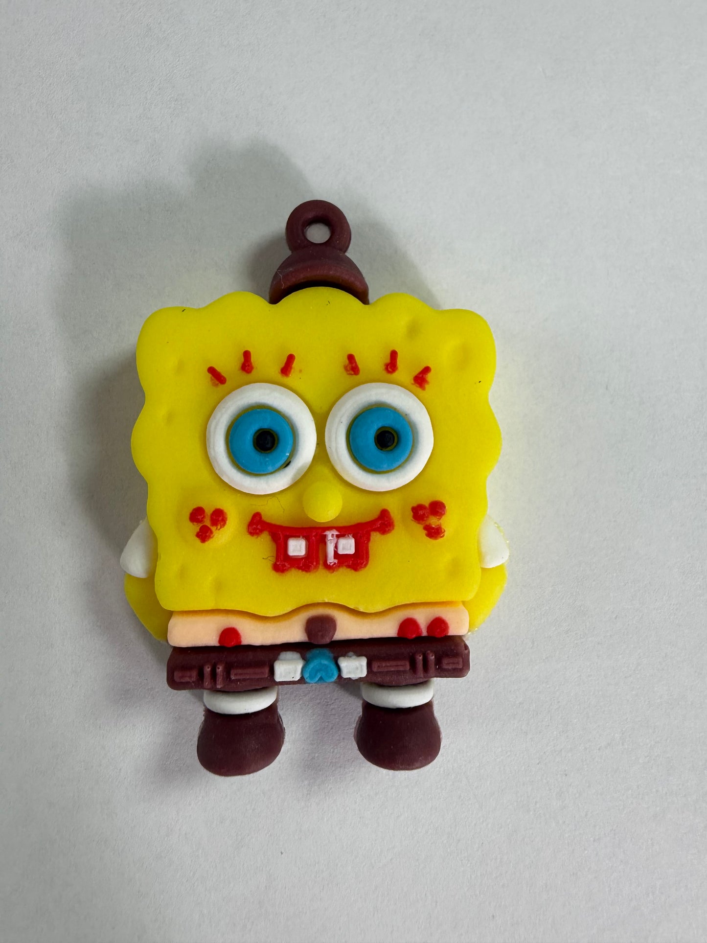 Pen topper silicone SpongeBob with brown hat