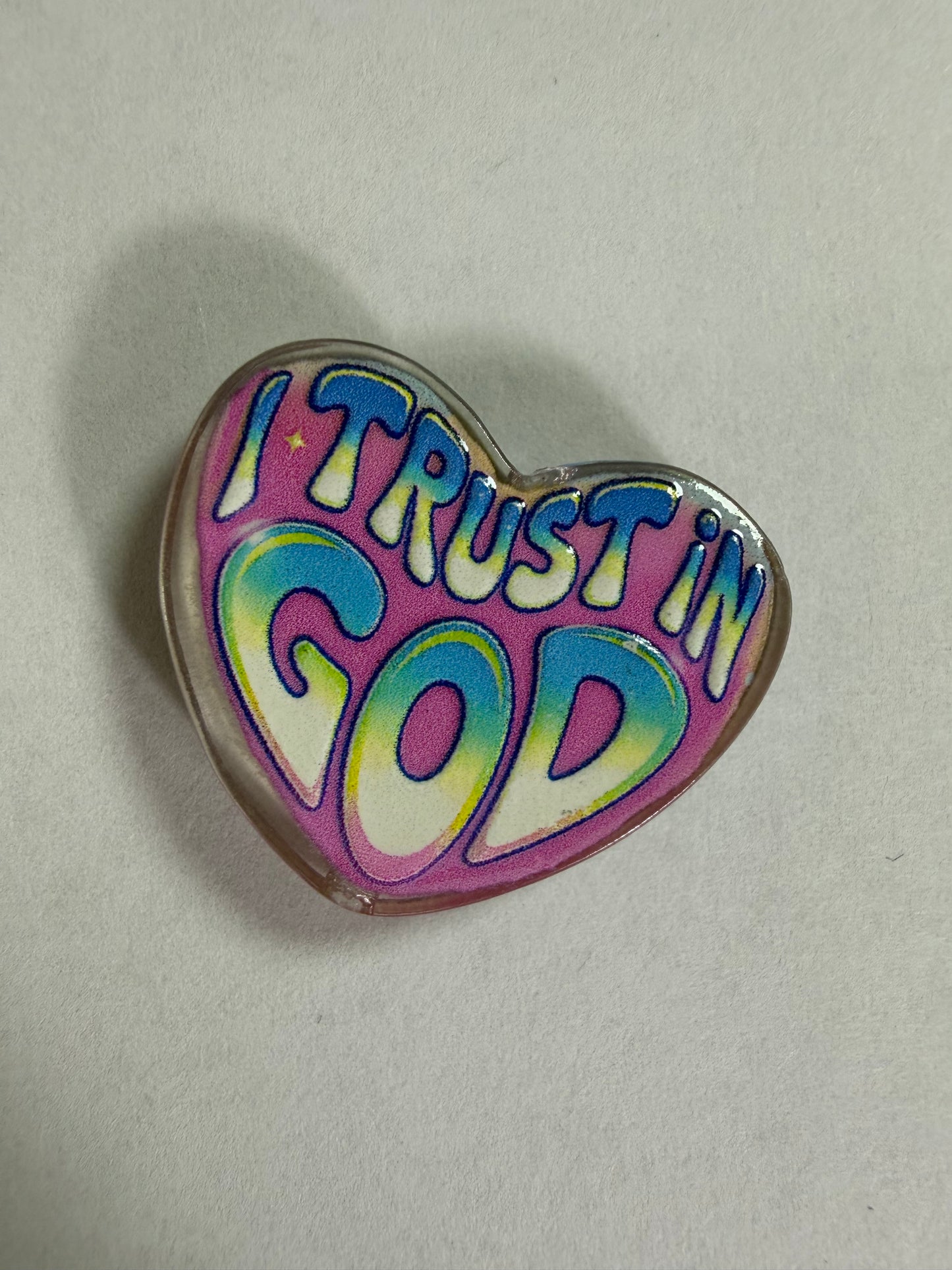 Acrylic focal trust in god heart