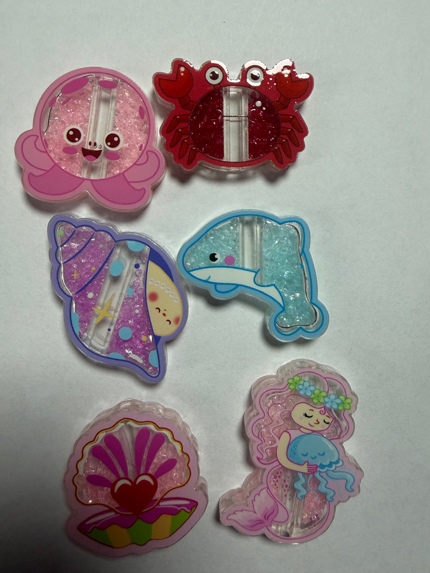Acrylic focal shakers Ocean theme mystery