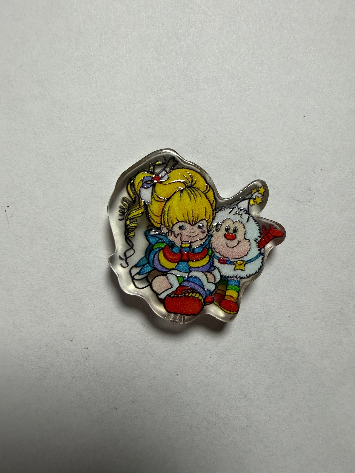 Acrylic focal Rainbow girl with friend