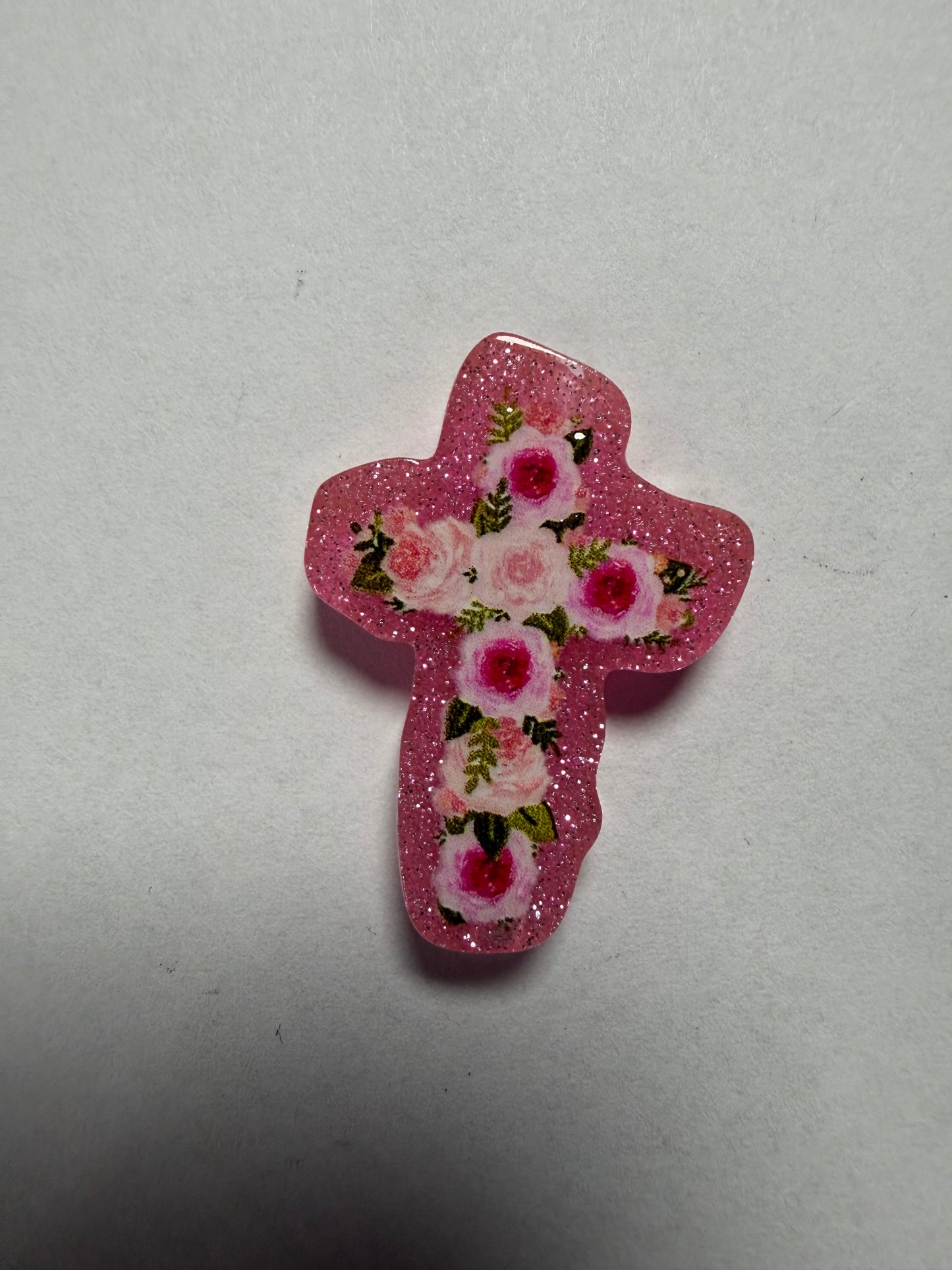 Acrylic focal Flower cross