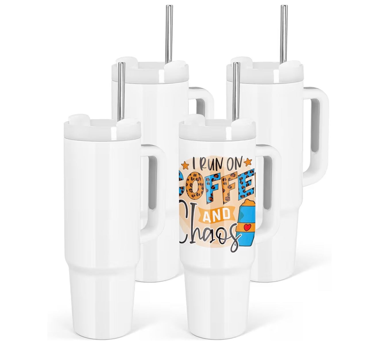 30oz sublimation stainless steel tumbler with handle