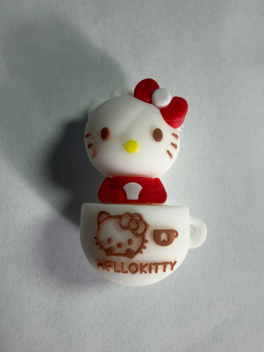 Pen topper silicone Hk in white cup