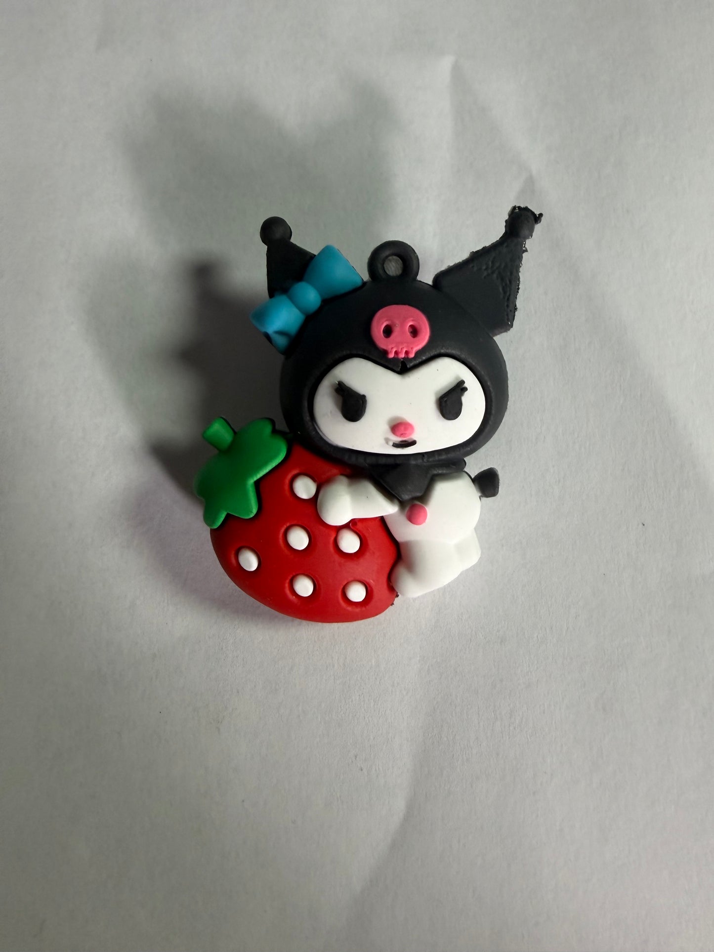 Pen topper silicone Kuku with strawberry