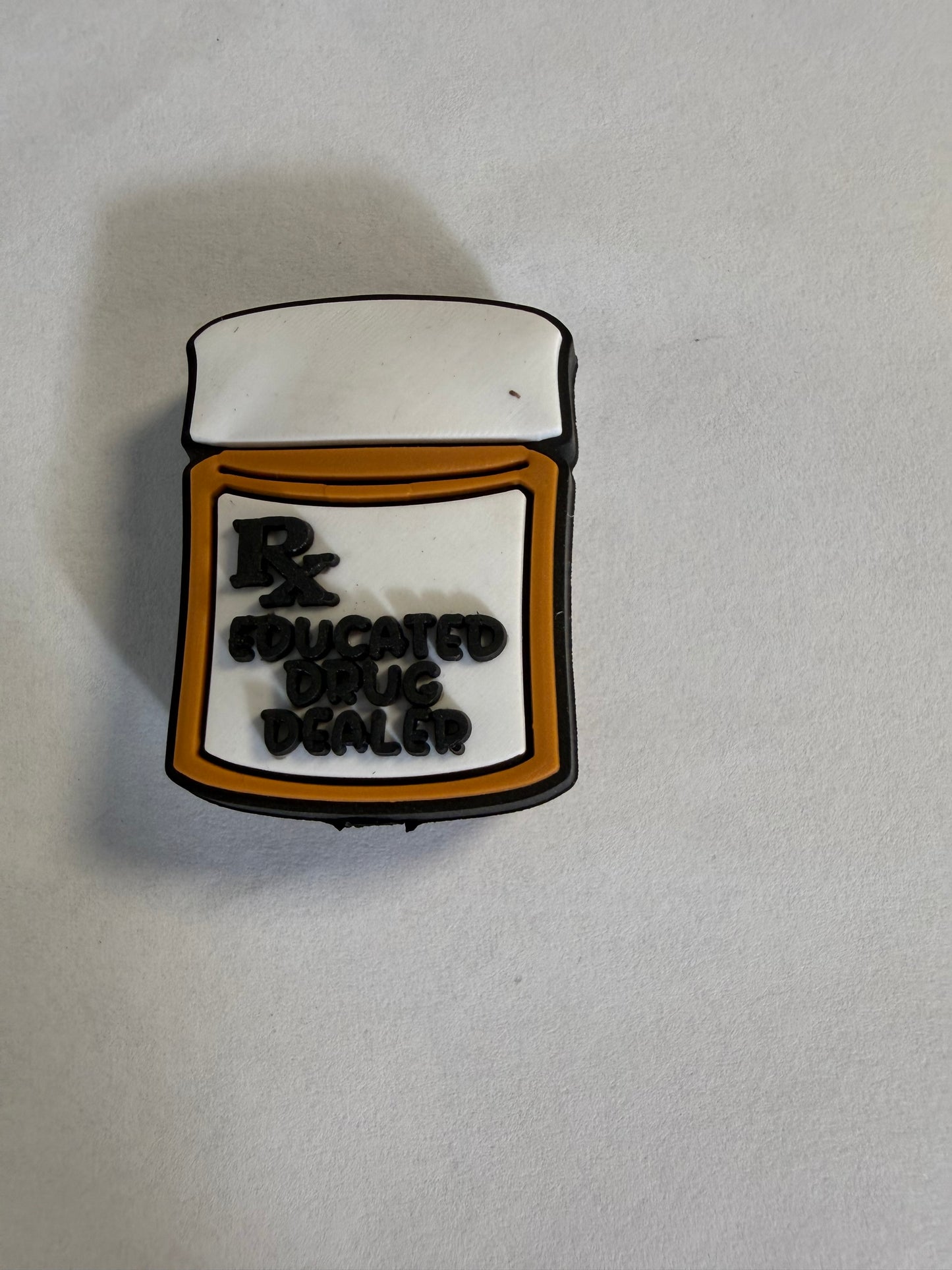 Focal 2d pill bottle educated drug dealer