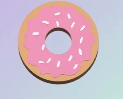 3d printed donut straw topper