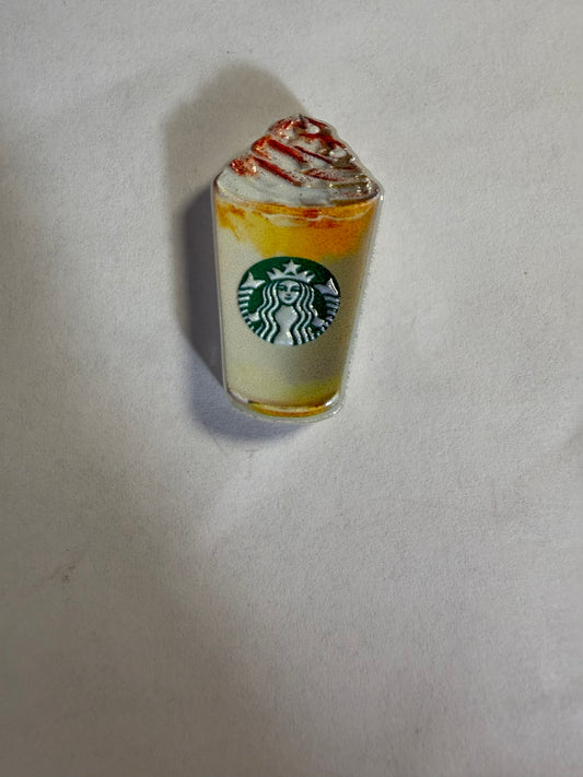 Acrylic focal Starbucks cup yellow