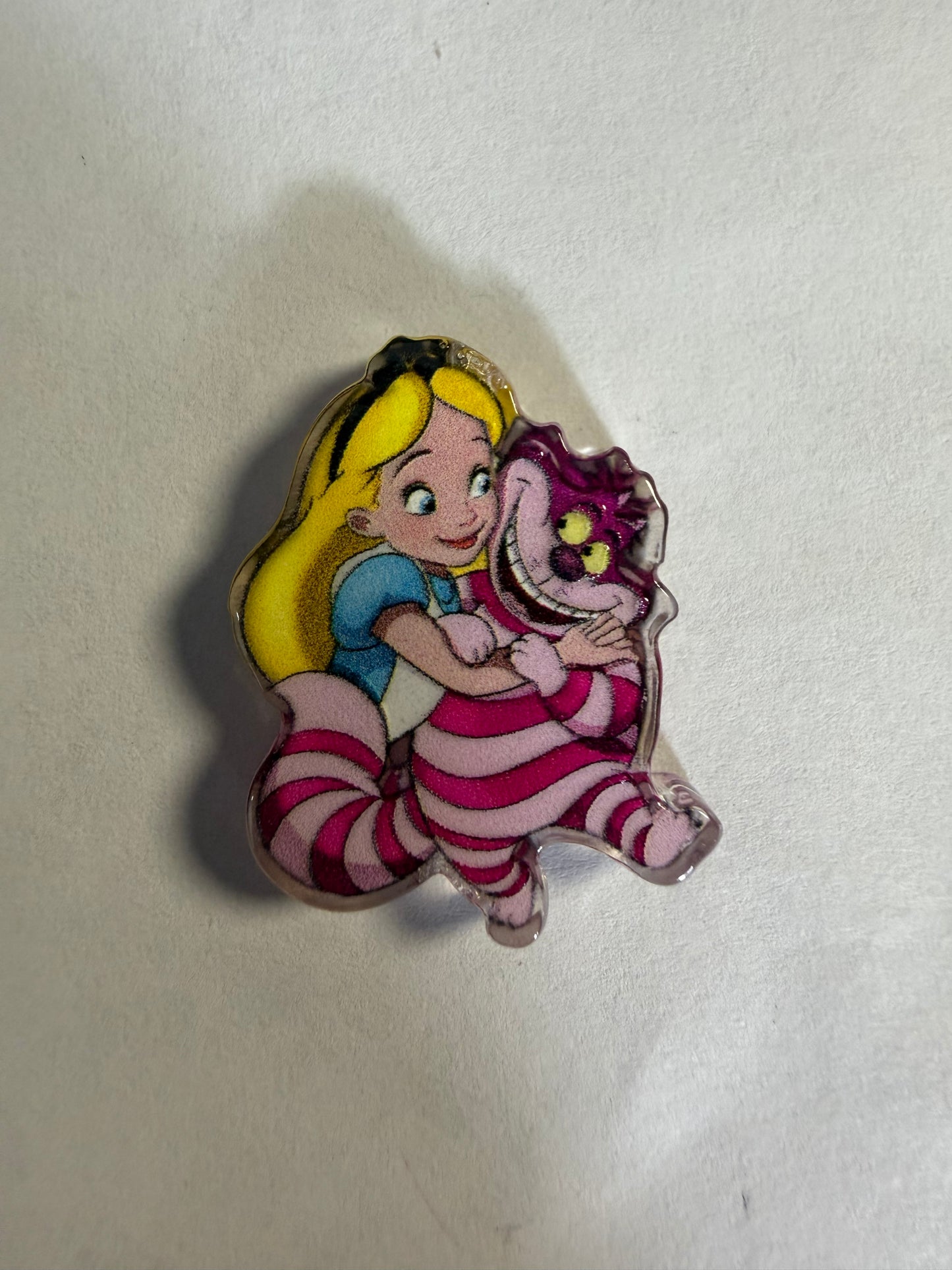 Acrylic focal Alice with the Cheshire cat