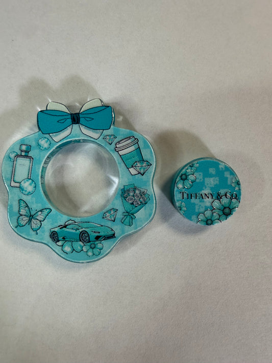 Acrylic focal 2 piece set wreath Tiffany