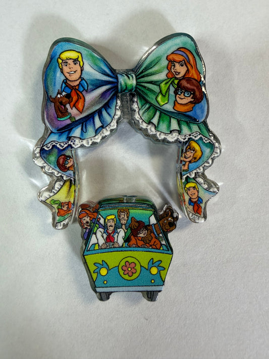 Acrylic focal 2 piece set bowScooby doo