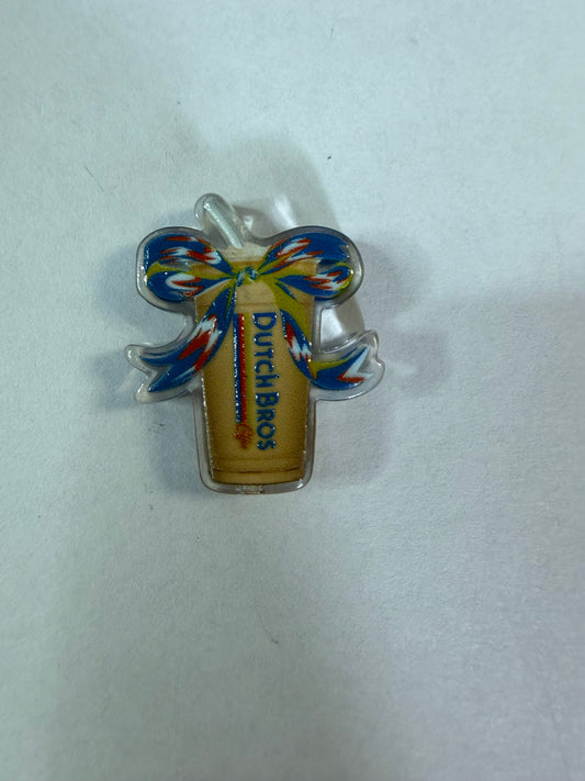 Acrylic focal Dutch bros coffee with bow