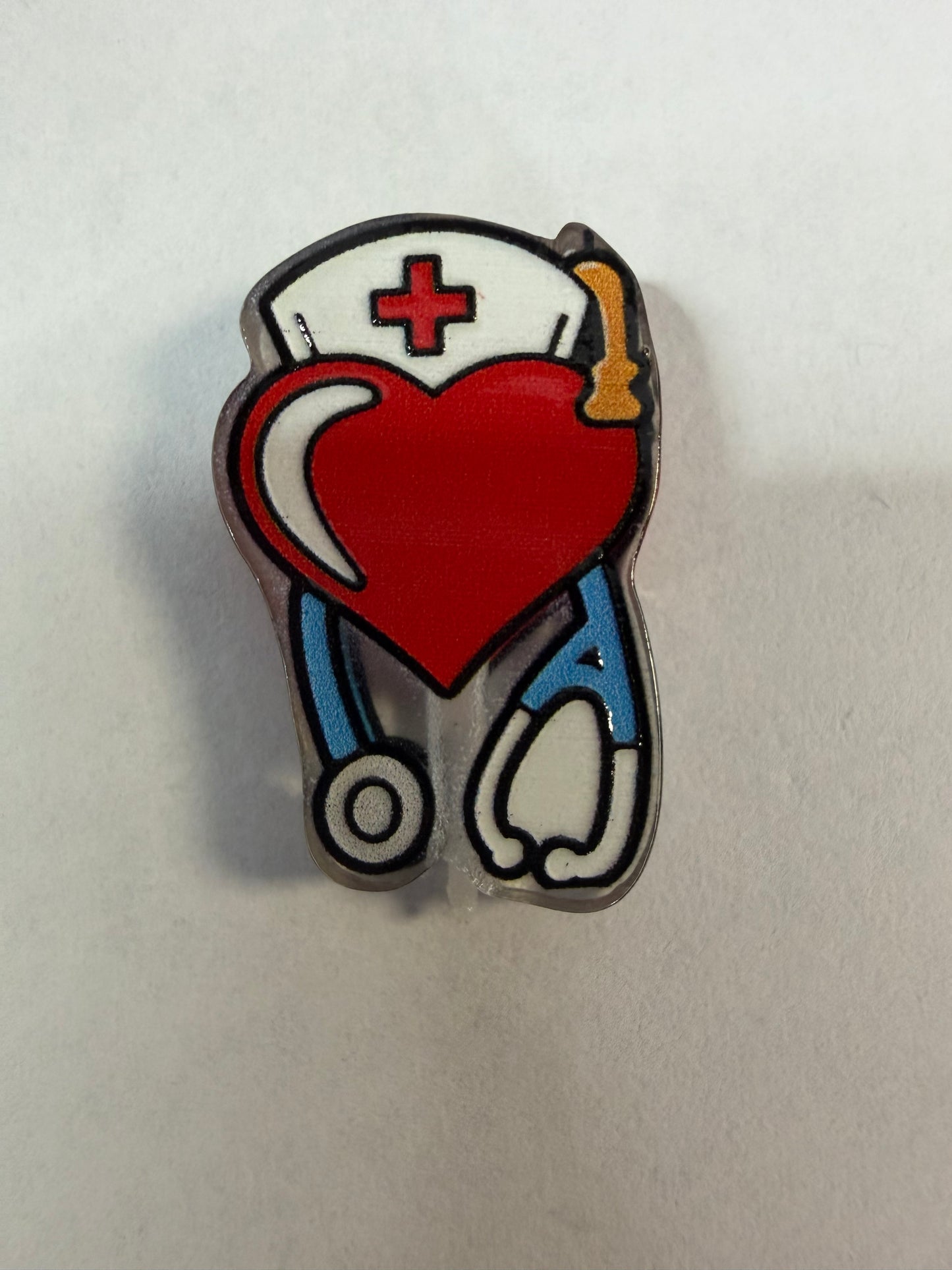 Acrylic focal nurse theme with heart