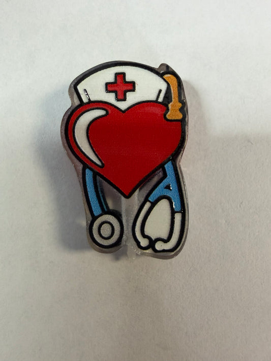 Acrylic focal nurse theme with heart