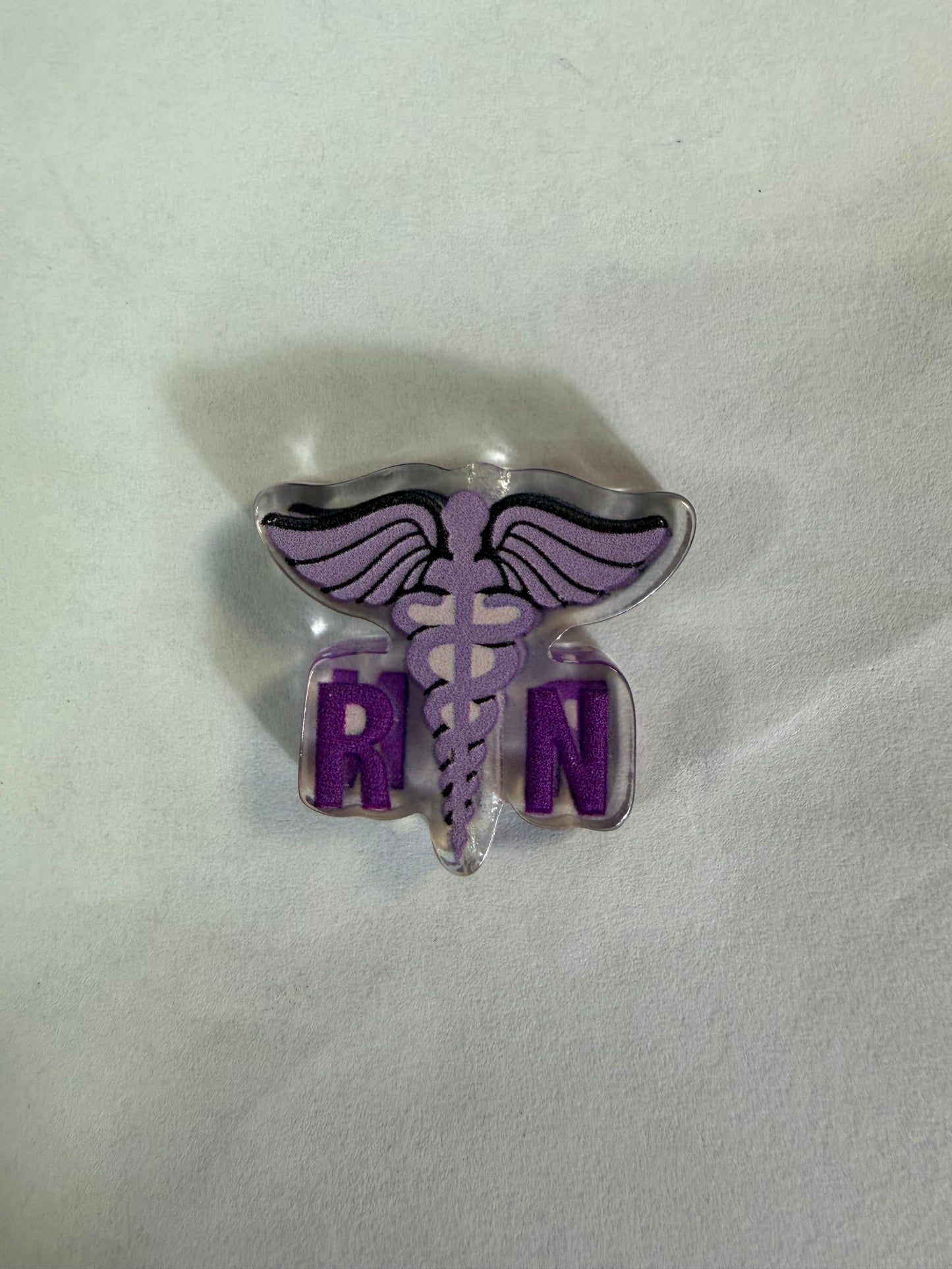 Acrylic focal Purple rn nurse medical