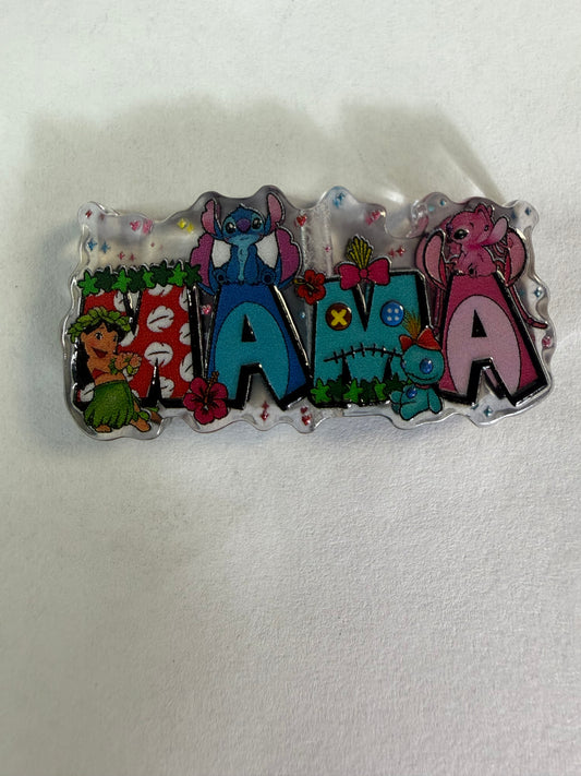 Acrylic focal Mama stitch theme