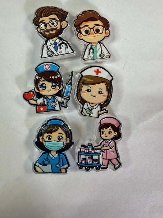 Acrylic focal Nurses/doctors medical mystery