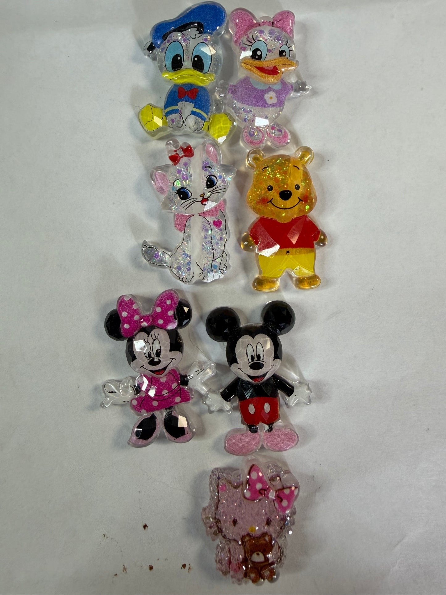 Acrylic focal glitter flat backs mystery
