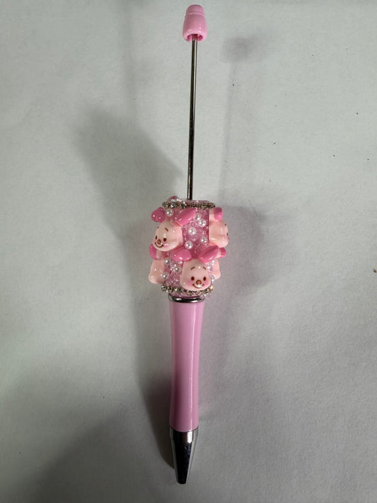 Beadable pens just the pen Half done piglet