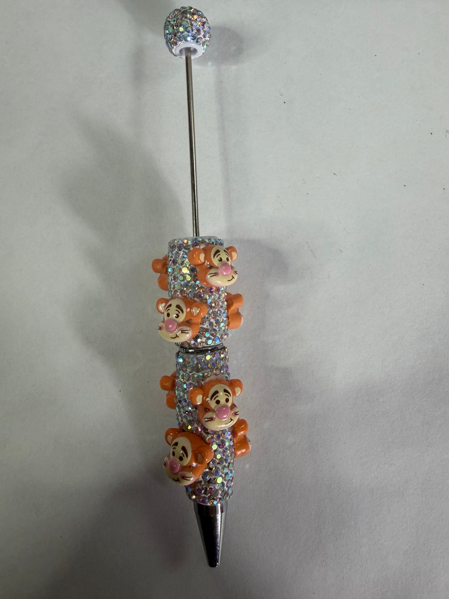 Beadable pens just the pen Ab rhinestone tigger head
