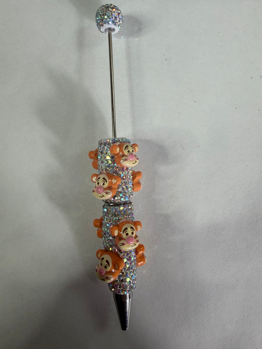 Beadable pens just the pen Ab rhinestone tigger head