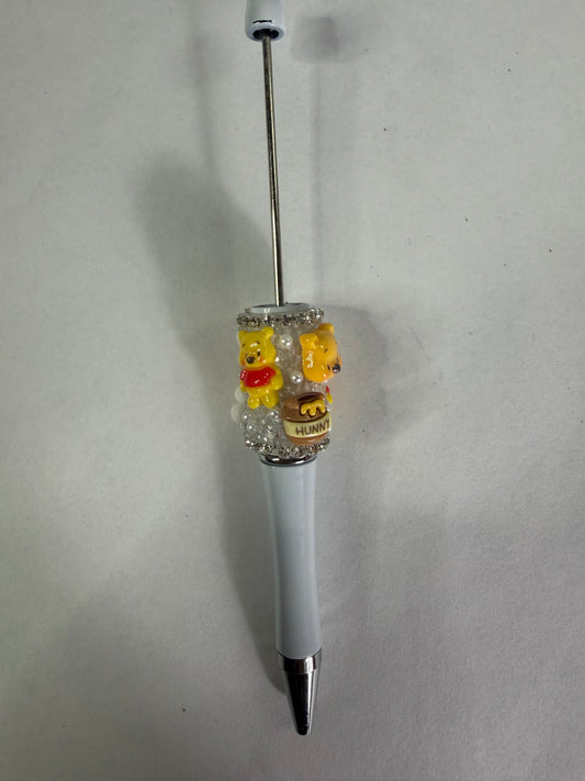Beadable pens just the pen Half done Pooh head and full body with honey pots