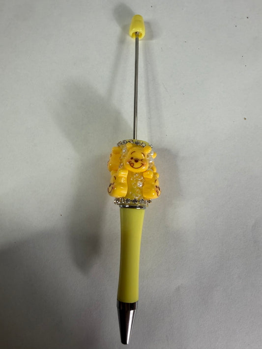 Beadable pens just the pen Half done Pooh head