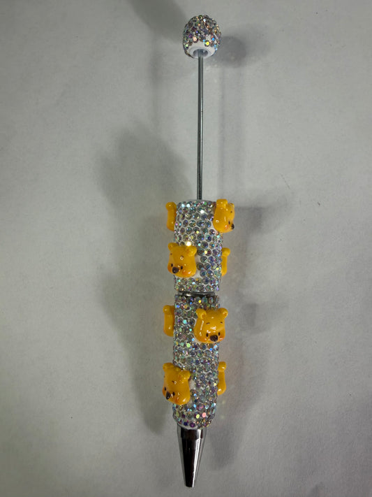 Beadable pens just the pen Ab rhinestone Pooh heads