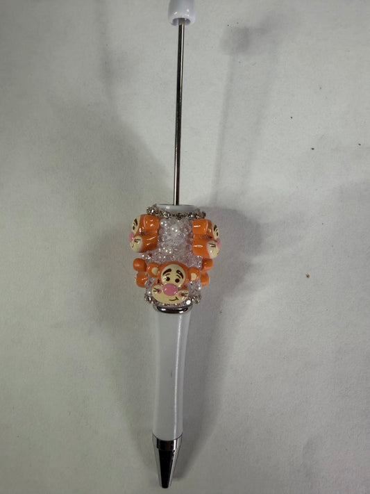 Beadable pens just the pen Half done tigger heads