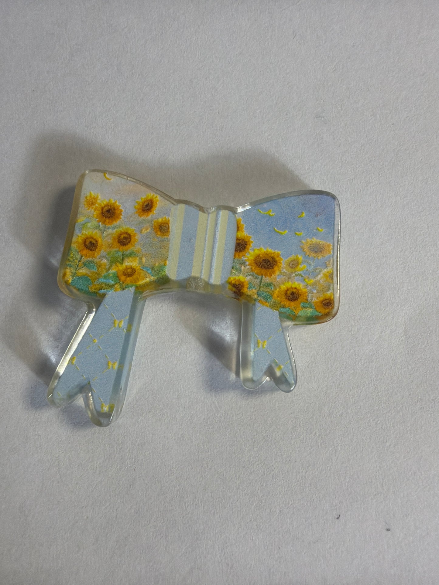 Acrylic focals Sunflower bow